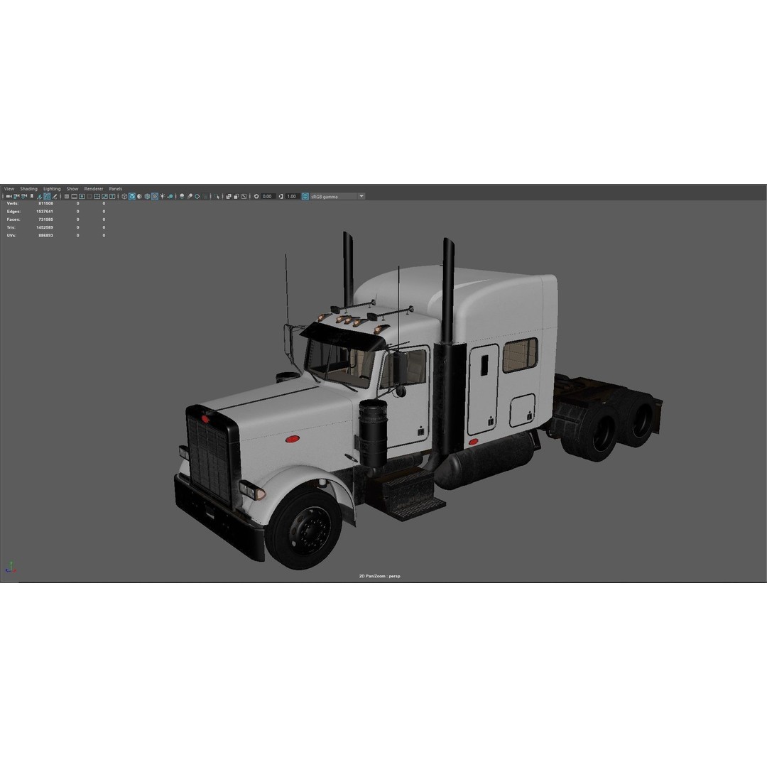 Truck 379 3D Model – Detailed Interior, Game Ready, FBX - View 18