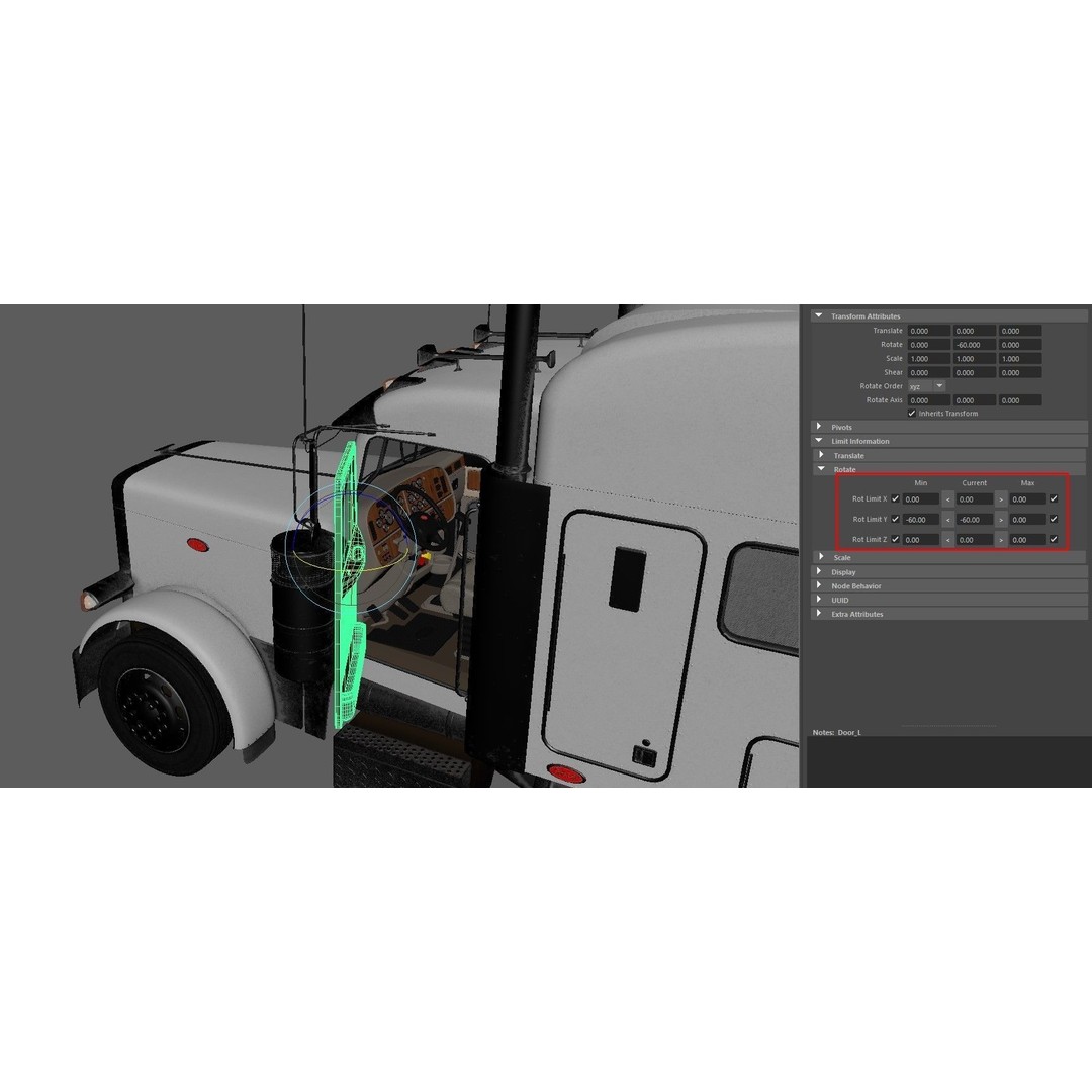 Truck 379 3D Model – Detailed Interior, Game Ready, FBX - View 20