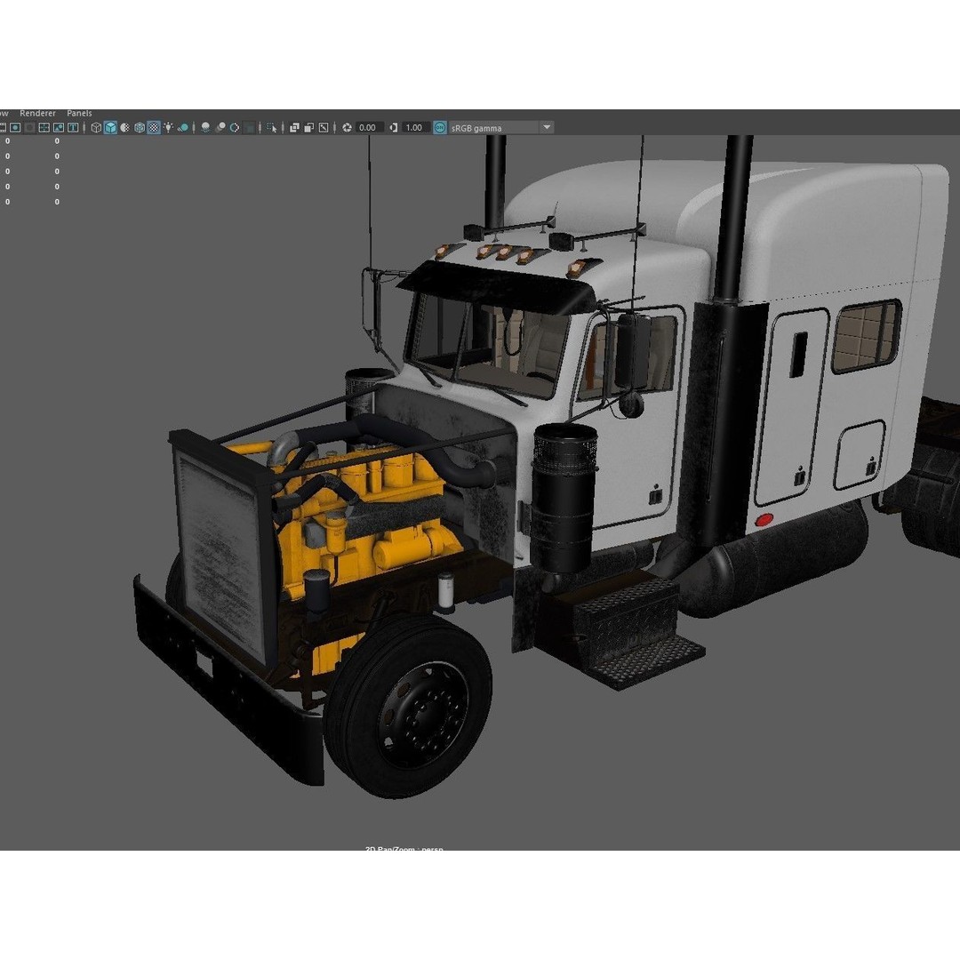 Truck 379 3D Model – Detailed Interior, Game Ready, FBX - View 23