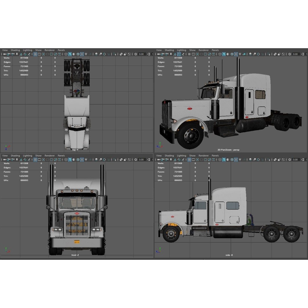 Truck 379 3D Model – Detailed Interior, Game Ready, FBX - View 24