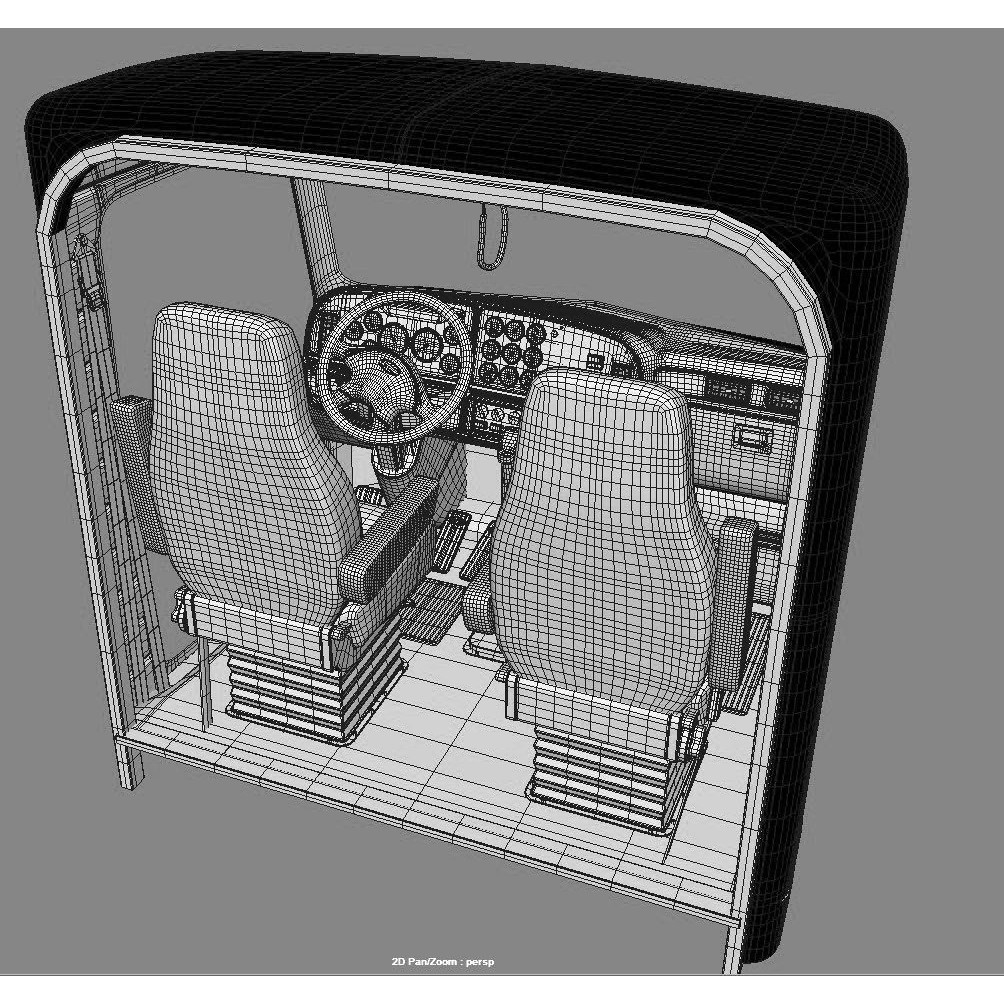 Truck 379 3D Model – Detailed Interior, Game Ready, FBX - View 26