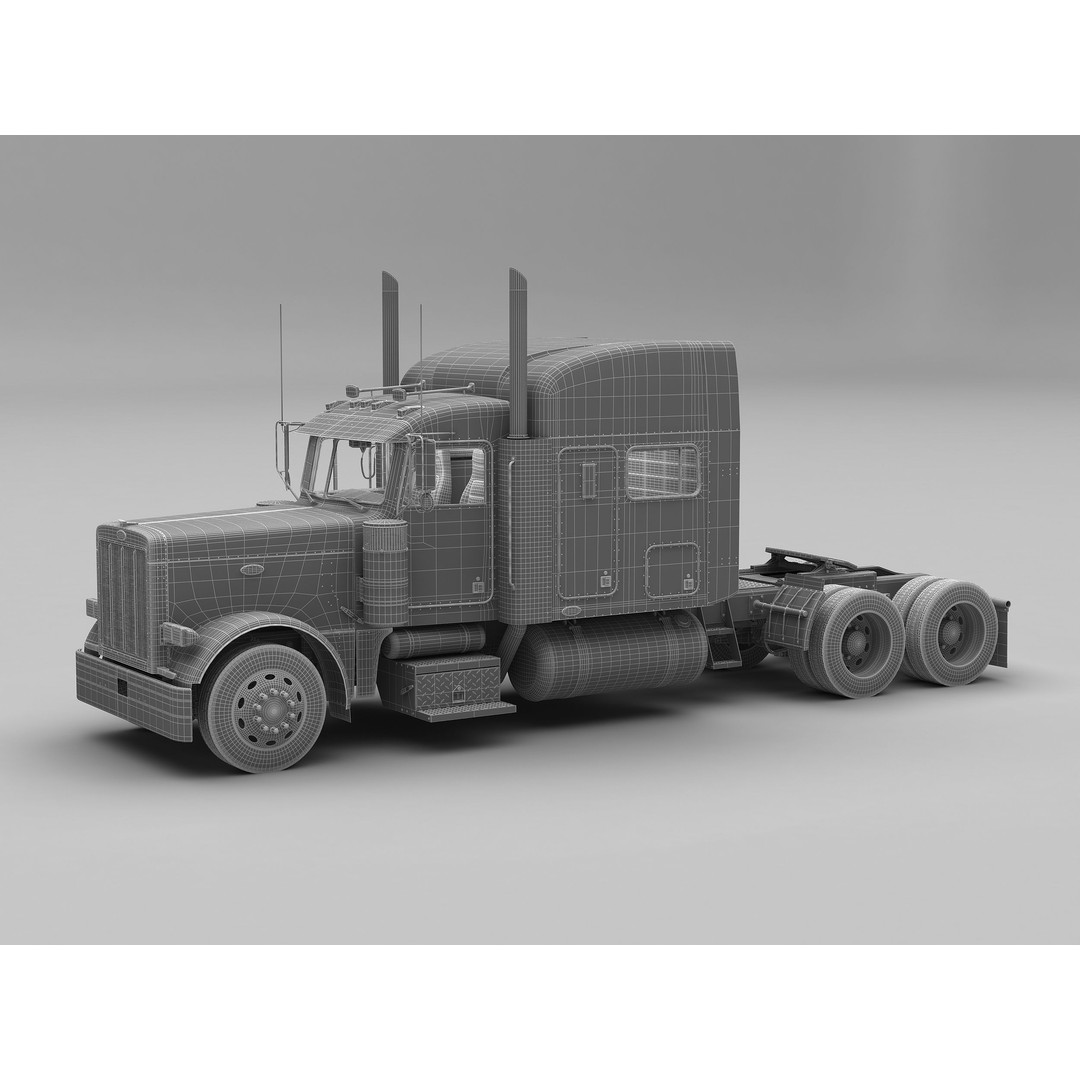 Truck 379 3D Model – Detailed Interior, Game Ready, FBX - View 3