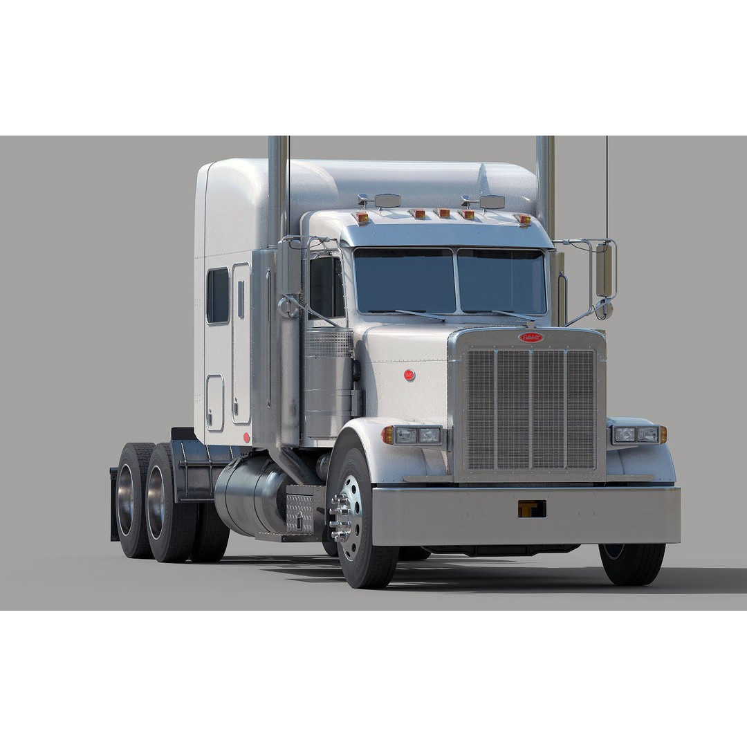 Truck 379 3D Model – Detailed Interior, Game Ready, FBX - View 4