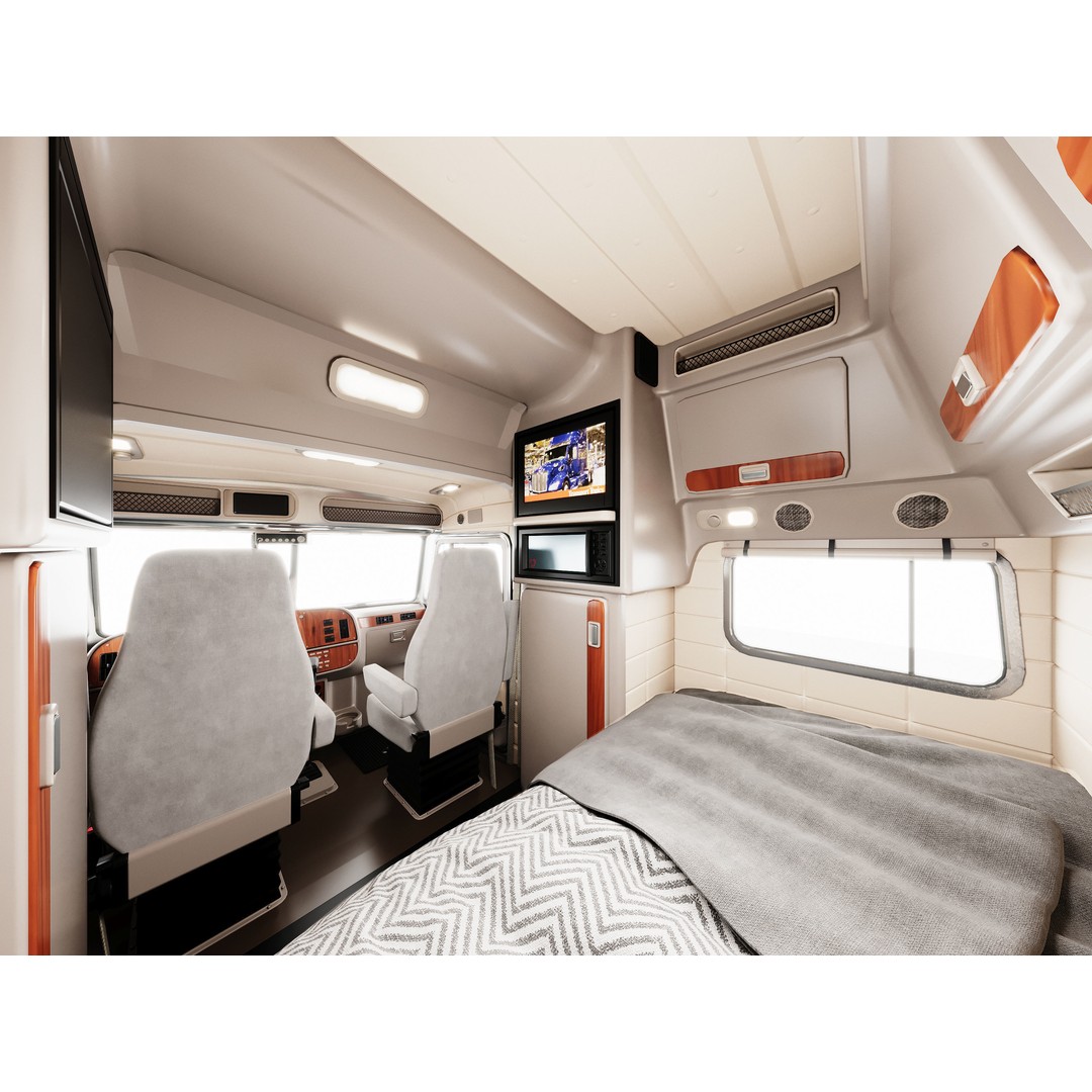 Truck 379 3D Model – Detailed Interior, Game Ready, FBX - View 8