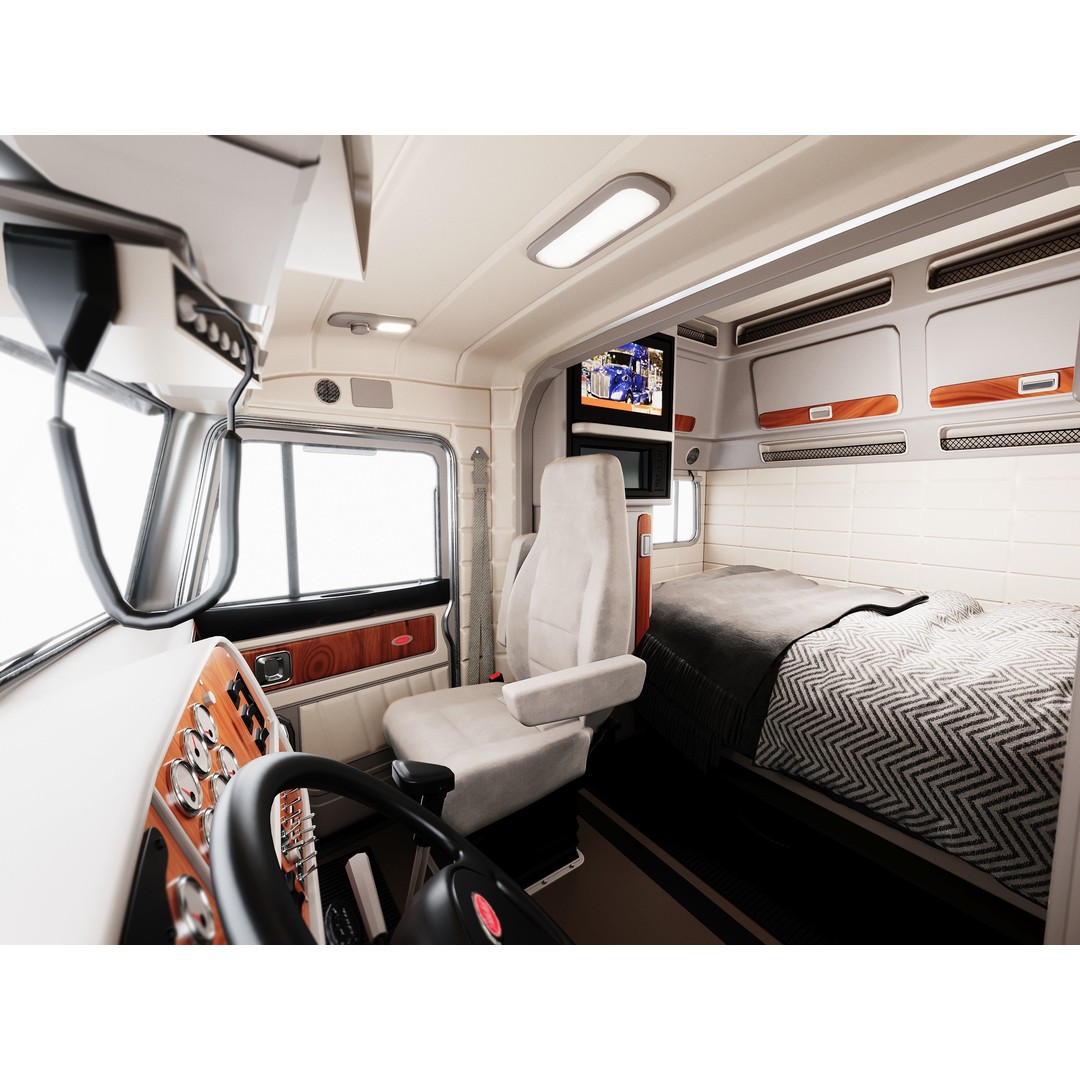 Truck 379 3D Model – Detailed Interior, Game Ready, FBX - View 9