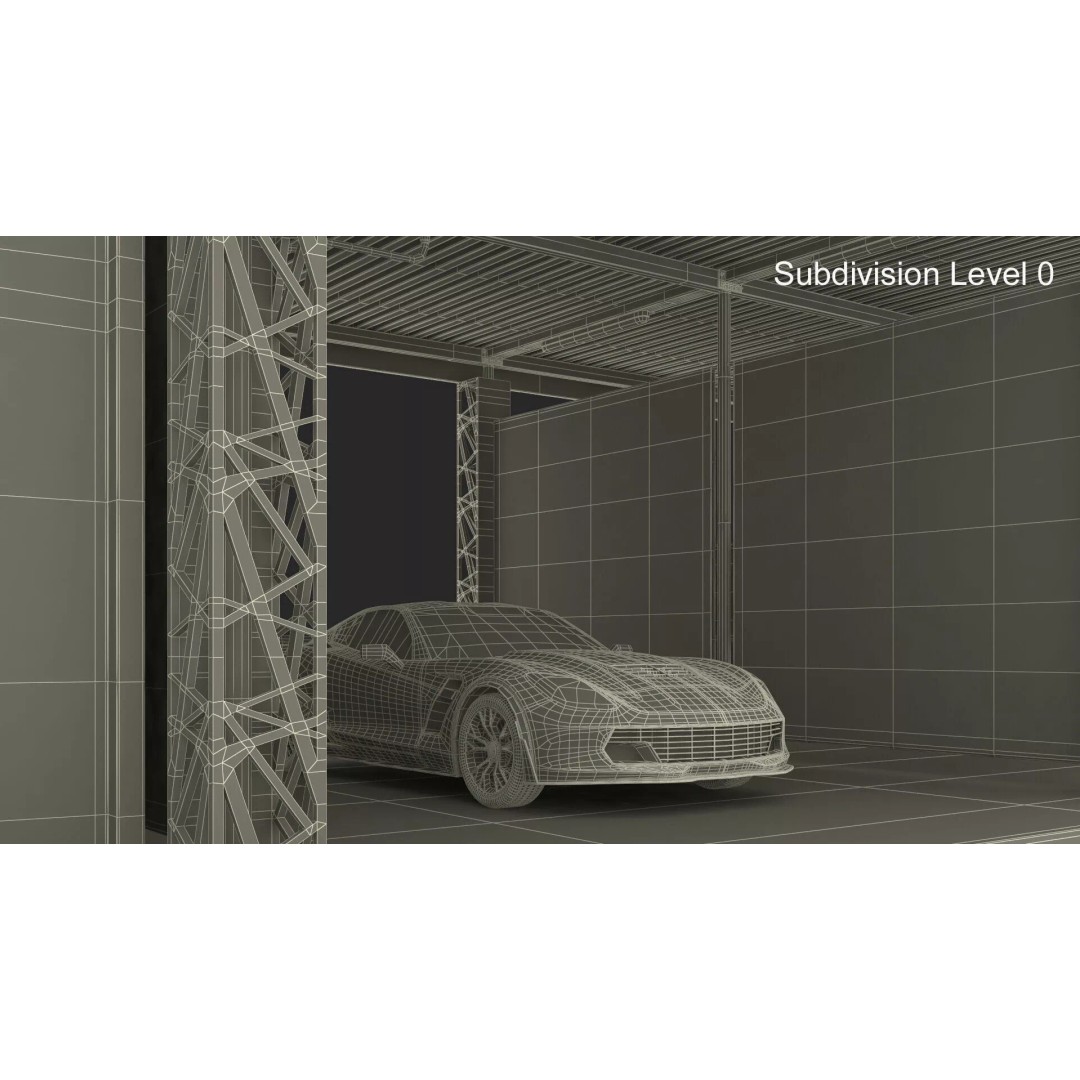 Self Serve Auto Wash 3D Model – High Quality Car Wash Facility, FBX - View 13
