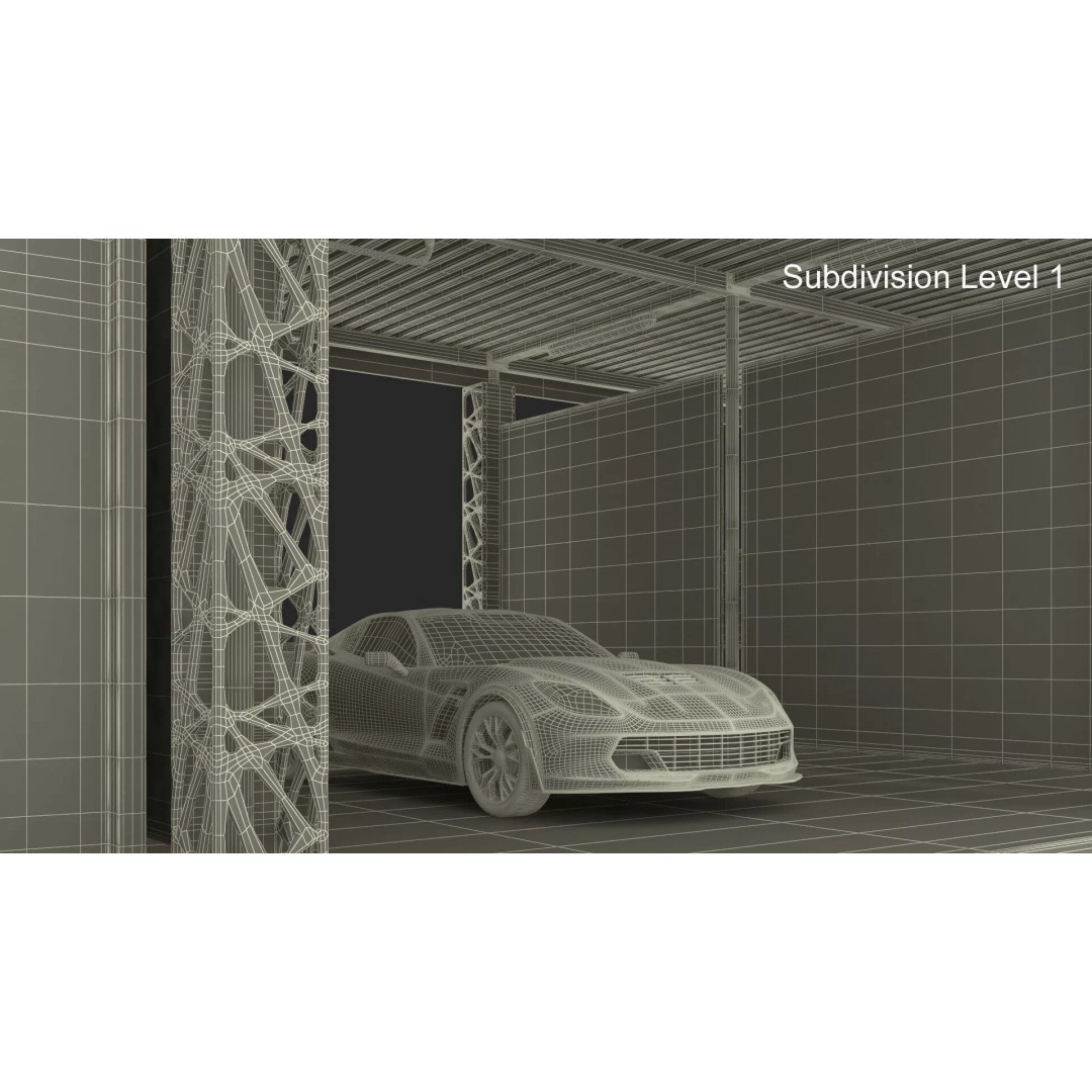 Self Serve Auto Wash 3D Model – High Quality Car Wash Facility, FBX - View 14