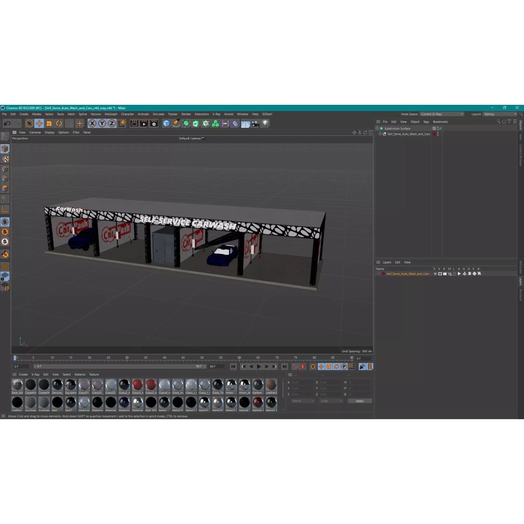 Self Serve Auto Wash 3D Model – High Quality Car Wash Facility, FBX - View 21