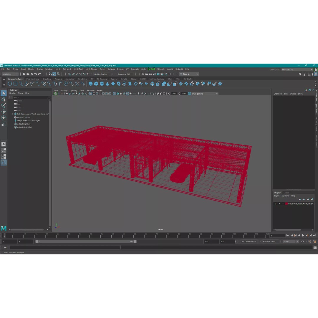Self Serve Auto Wash 3D Model – High Quality Car Wash Facility, FBX - View 22