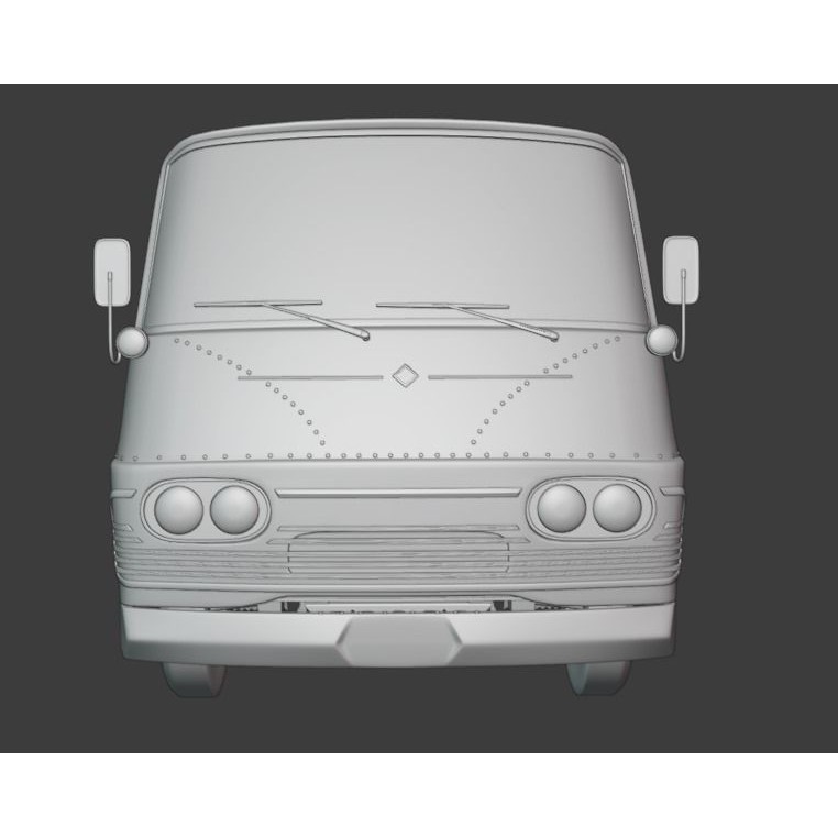 Toyota Light Bus 1963 3D Model – Authentic Vehicle Asset, FBX, OBJ