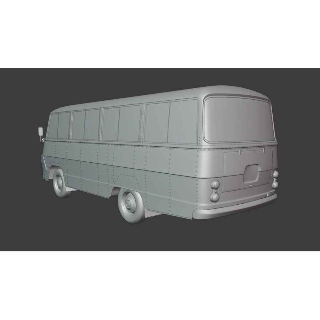Toyota Light Bus 1963 3D Model – Authentic Vehicle Asset, FBX, OBJ - View 19