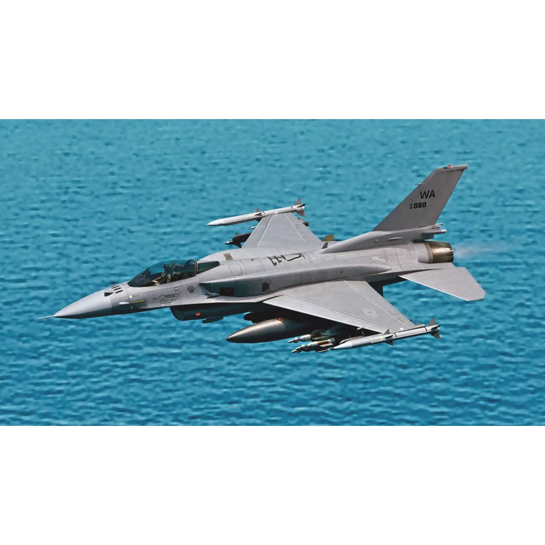 F-16 Viper 3D Model – Low Poly Rigged Aircraft with Decals, Blender - View 30