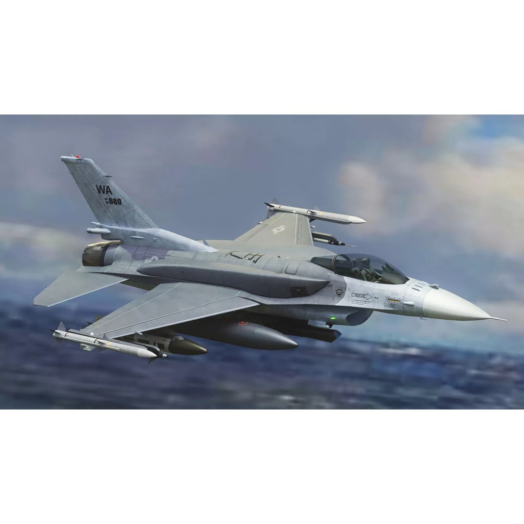 F-16 Viper 3D Model – Low Poly Rigged Aircraft with Decals, Blender - View 37