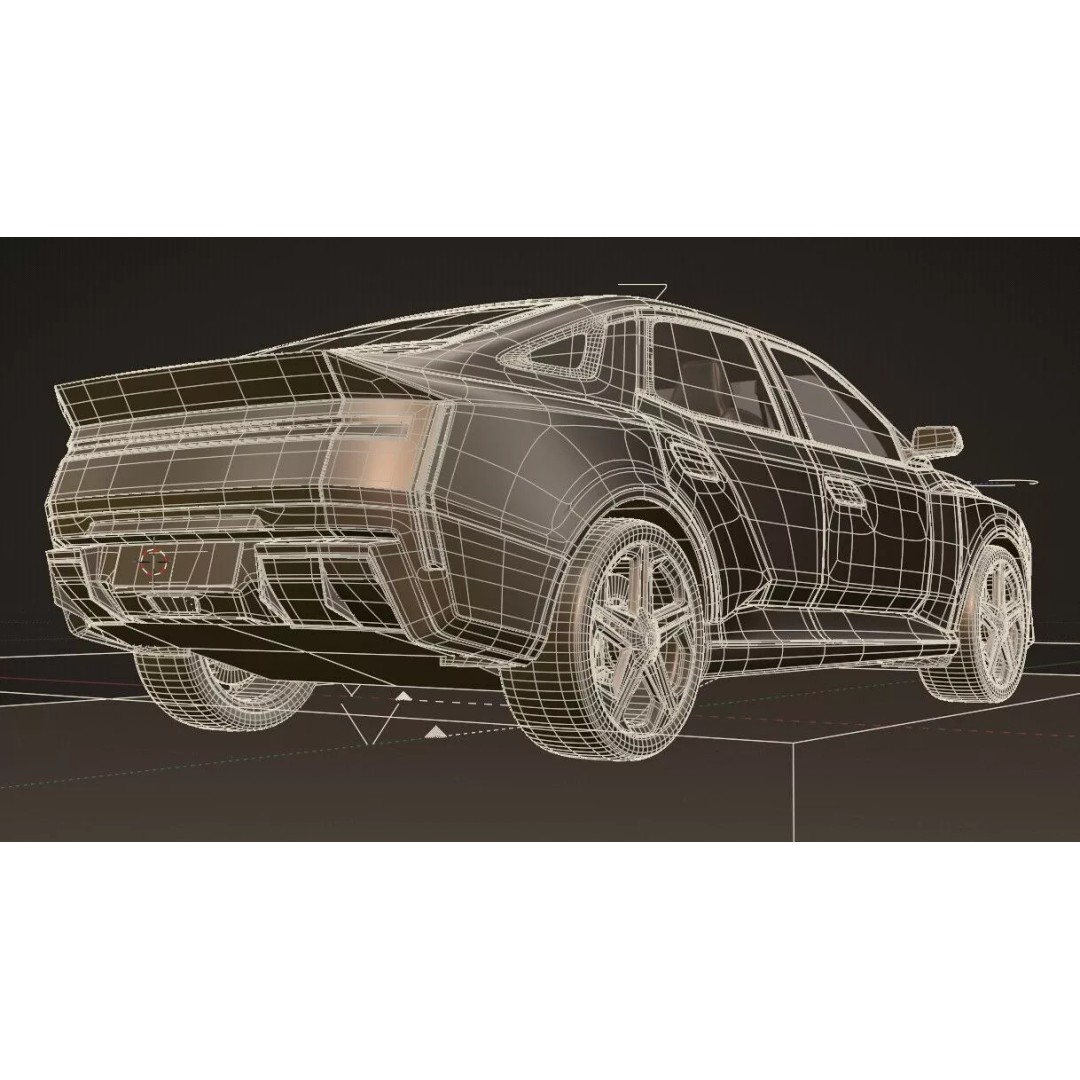 Hyundai Elantra 2027 3D Model – Detailed Sedan Asset, Blender, FBX, OBJ - View 25