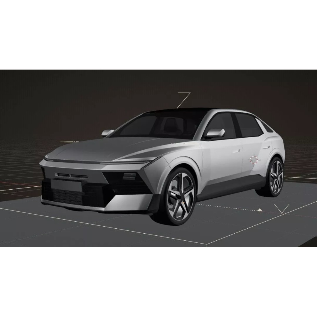 Hyundai Elantra 2027 3D Model – Detailed Sedan Asset, Blender, FBX, OBJ - View 27
