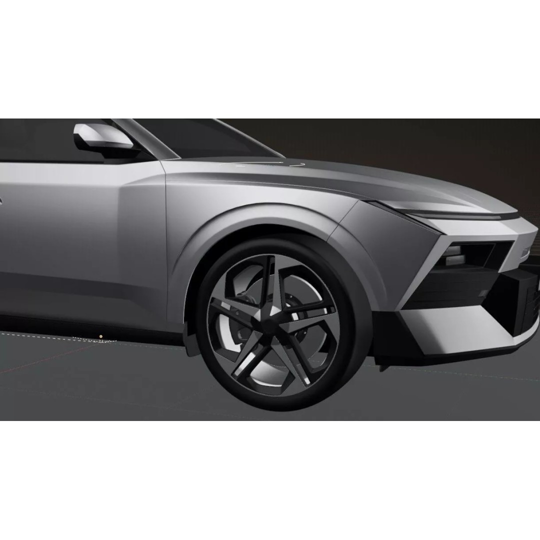 Hyundai Elantra 2027 3D Model – Detailed Sedan Asset, Blender, FBX, OBJ - View 28
