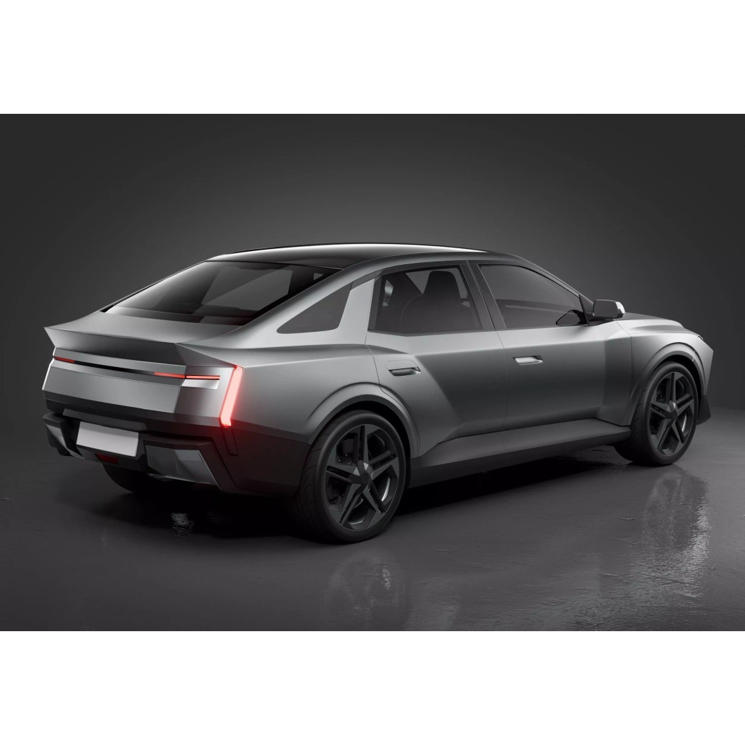 Hyundai Elantra 2027 3D Model – Detailed Sedan Asset, Blender, FBX, OBJ - View 9