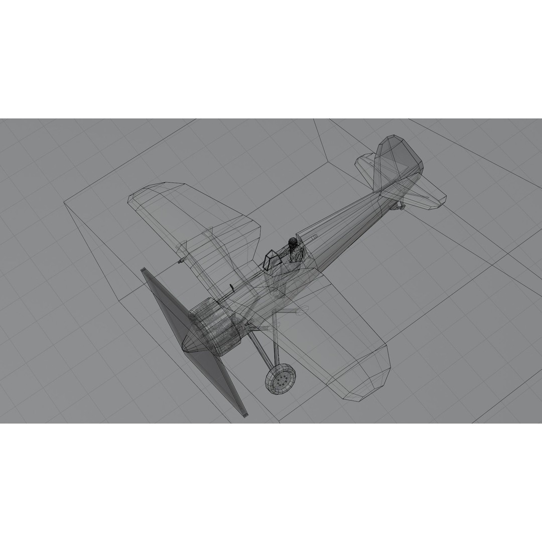 PZL P.11 3D Model – Low Poly Historic Fighter Aircraft, FBX - View 18