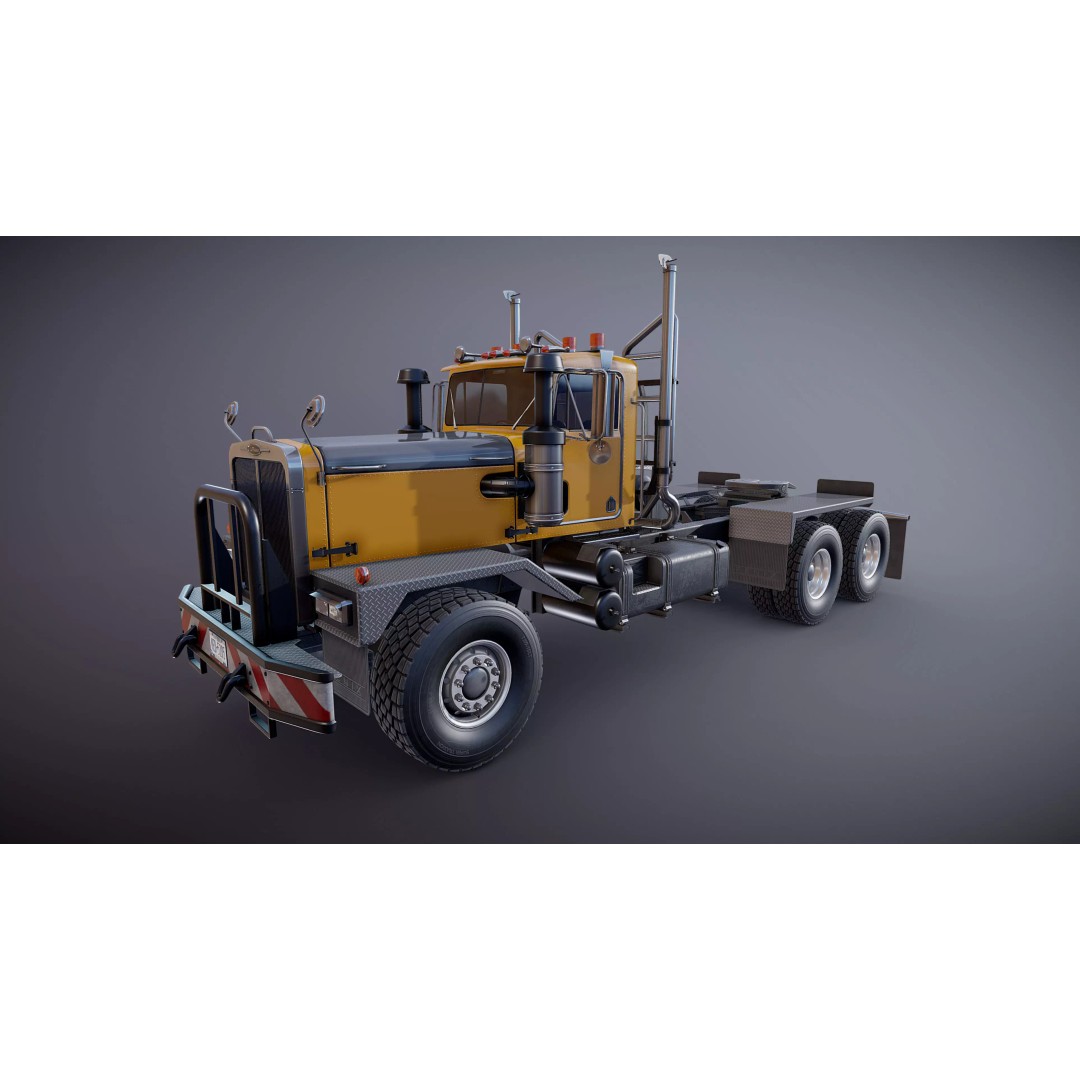 80s Offroad Heavy Truck 3D Model – Low Poly Game Asset, FBX - View 19