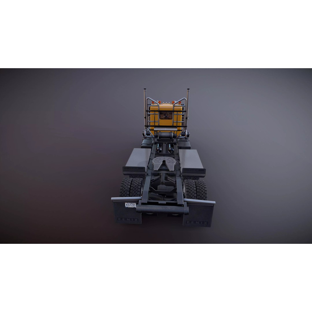 80s Offroad Heavy Truck 3D Model – Low Poly Game Asset, FBX - View 20