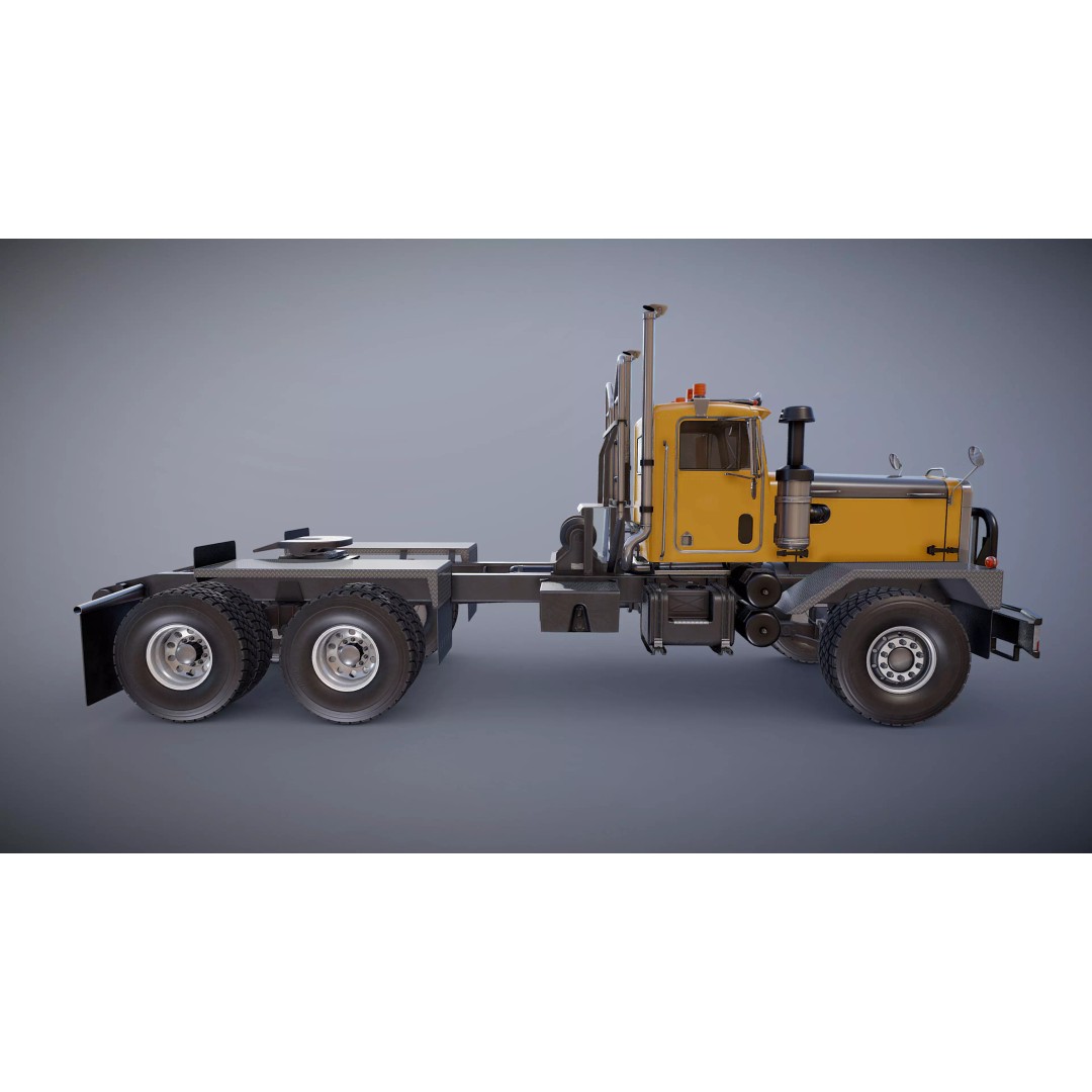 80s Offroad Heavy Truck 3D Model – Low Poly Game Asset, FBX - View 21