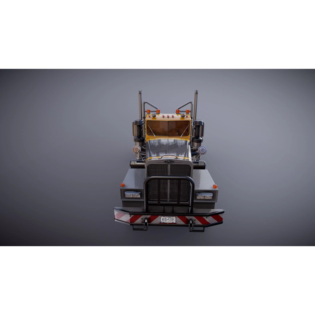 80s Offroad Heavy Truck 3D Model – Low Poly Game Asset, FBX - View 22