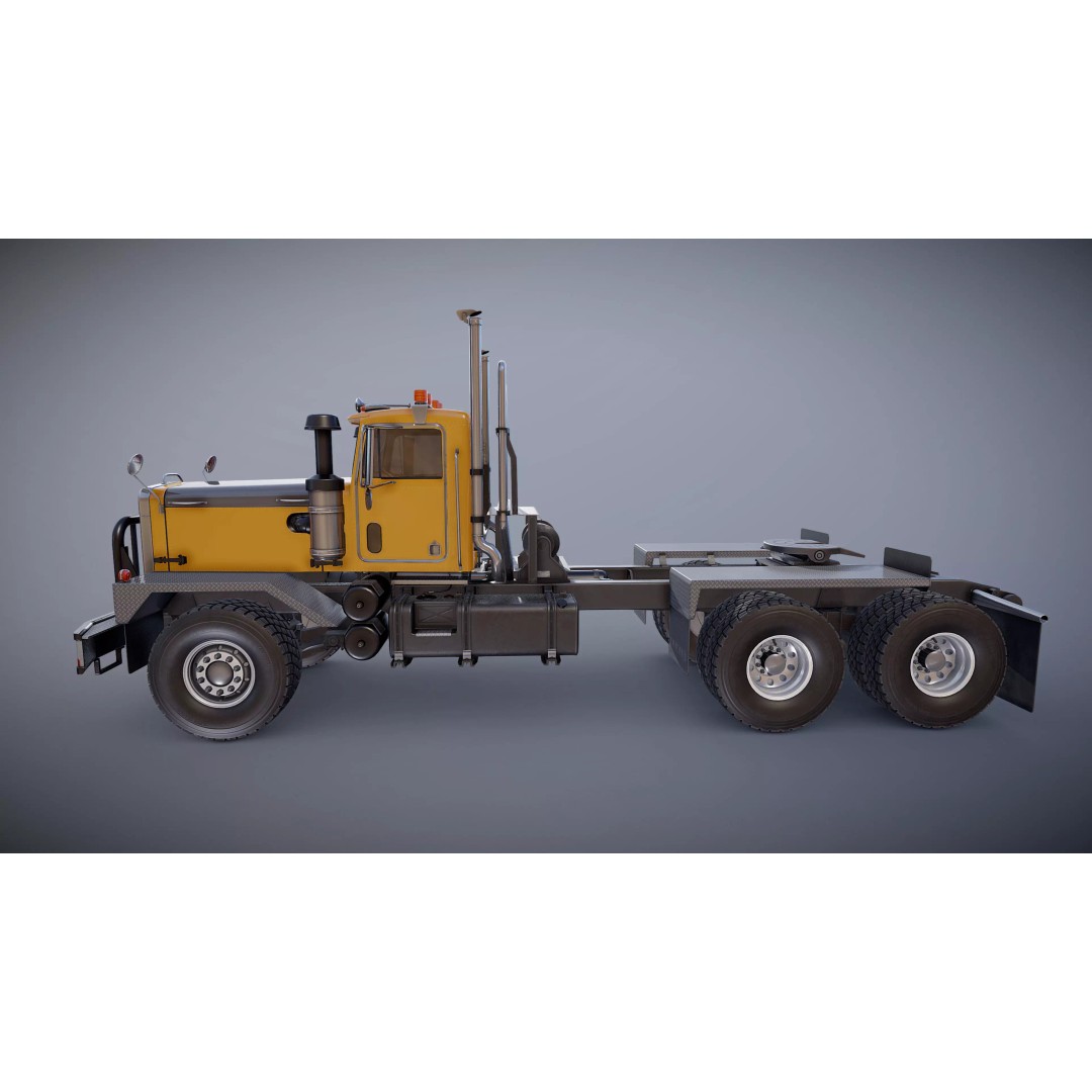 80s Offroad Heavy Truck 3D Model – Low Poly Game Asset, FBX - View 23