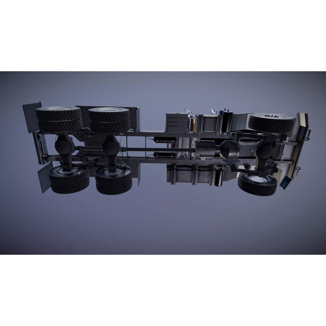80s Offroad Heavy Truck 3D Model – Low Poly Game Asset, FBX - View 24