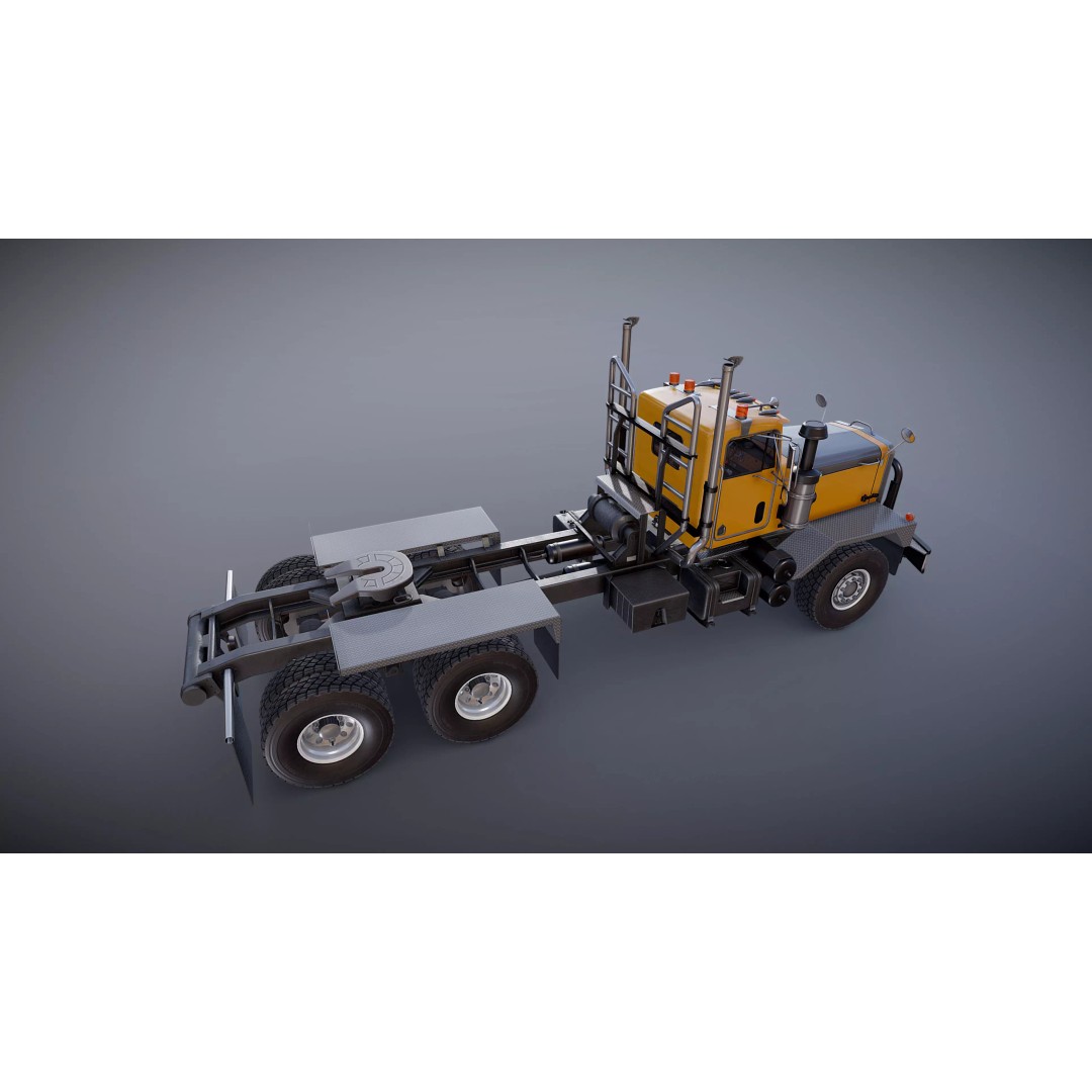 80s Offroad Heavy Truck 3D Model – Low Poly Game Asset, FBX - View 25