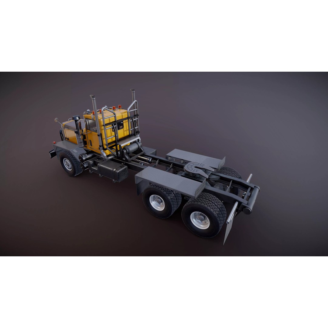 80s Offroad Heavy Truck 3D Model – Low Poly Game Asset, FBX - View 26