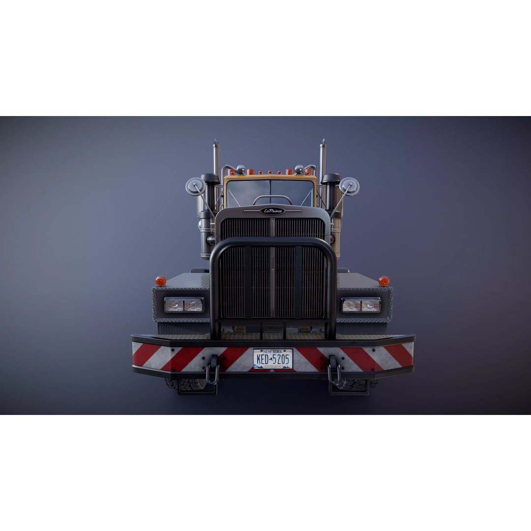80s Offroad Heavy Truck 3D Model – Low Poly Game Asset, FBX - View 27