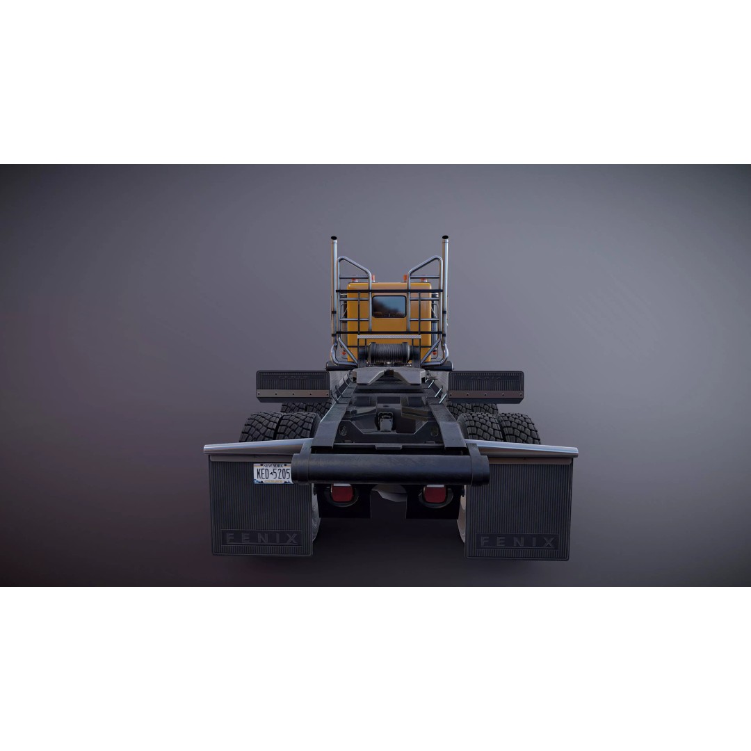 80s Offroad Heavy Truck 3D Model – Low Poly Game Asset, FBX - View 28