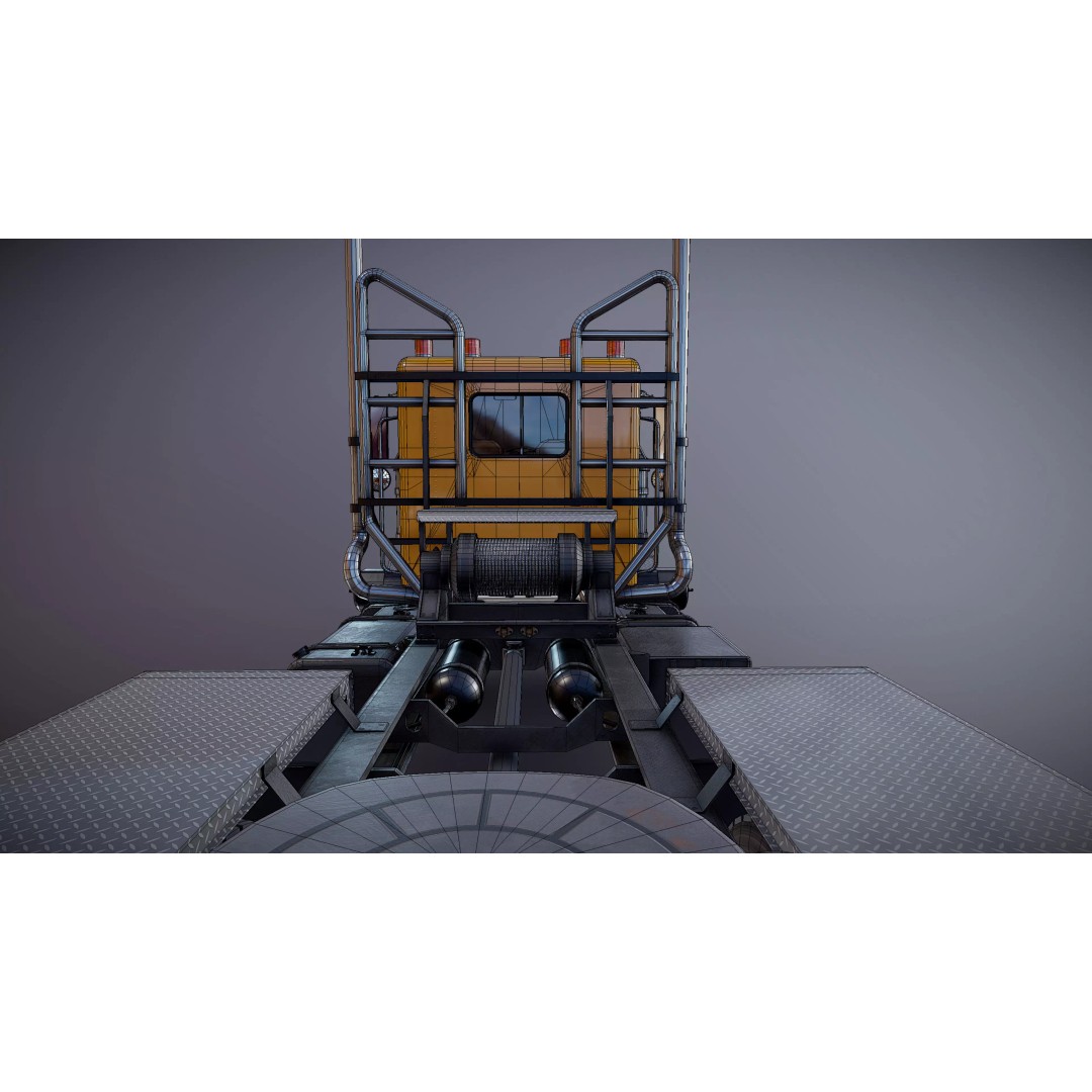 80s Offroad Heavy Truck 3D Model – Low Poly Game Asset, FBX - View 35