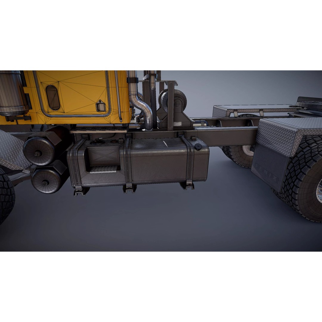 80s Offroad Heavy Truck 3D Model – Low Poly Game Asset, FBX - View 37