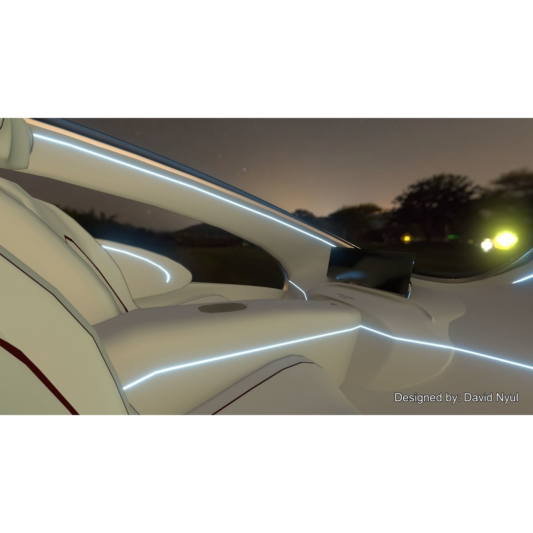 Affekta Futurex 3D Model – Sci-Fi Cyberpunk Car, Game Ready, PBR - View 10