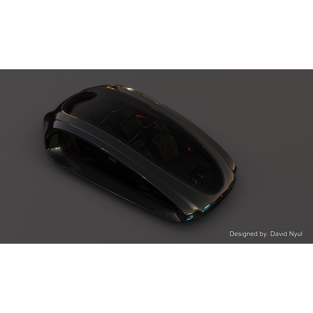 Affekta Futurex 3D Model – Sci-Fi Cyberpunk Car, Game Ready, PBR - View 11