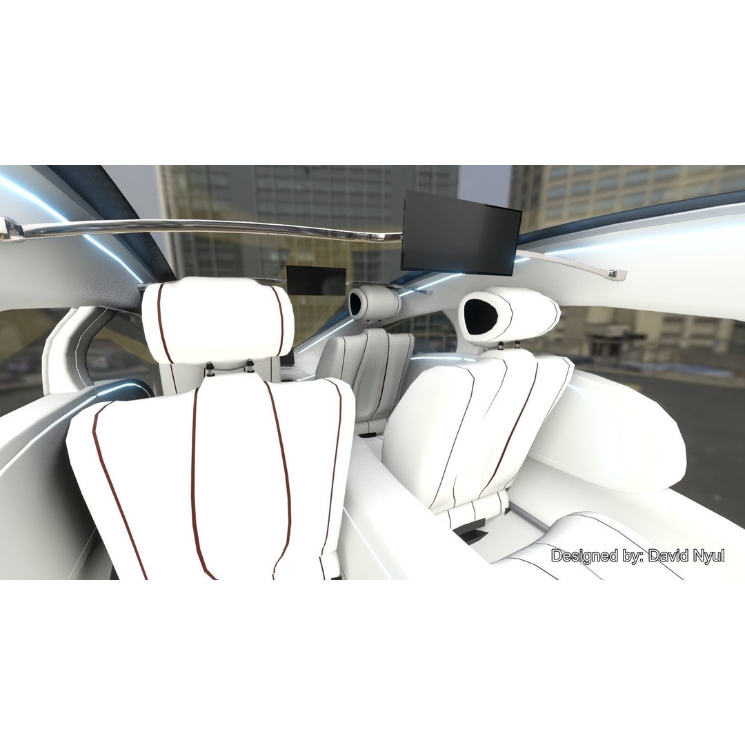 Affekta Futurex 3D Model – Sci-Fi Cyberpunk Car, Game Ready, PBR - View 14