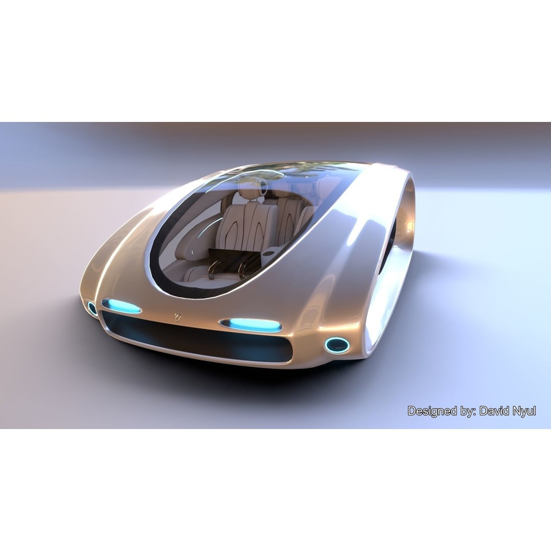 Affekta Futurex 3D Model – Sci-Fi Cyberpunk Car, Game Ready, PBR - View 16