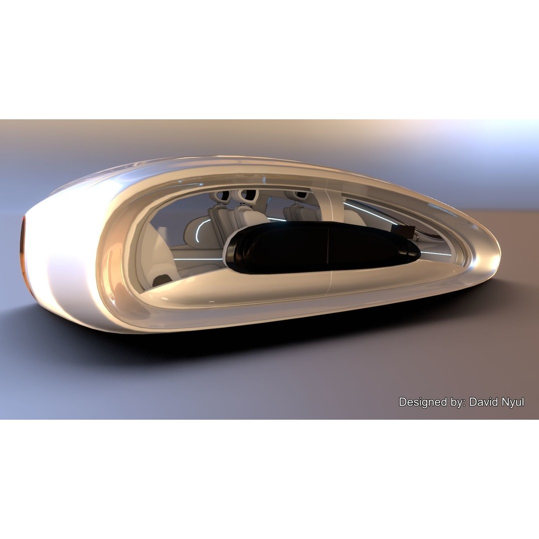 Affekta Futurex 3D Model – Sci-Fi Cyberpunk Car, Game Ready, PBR - View 18