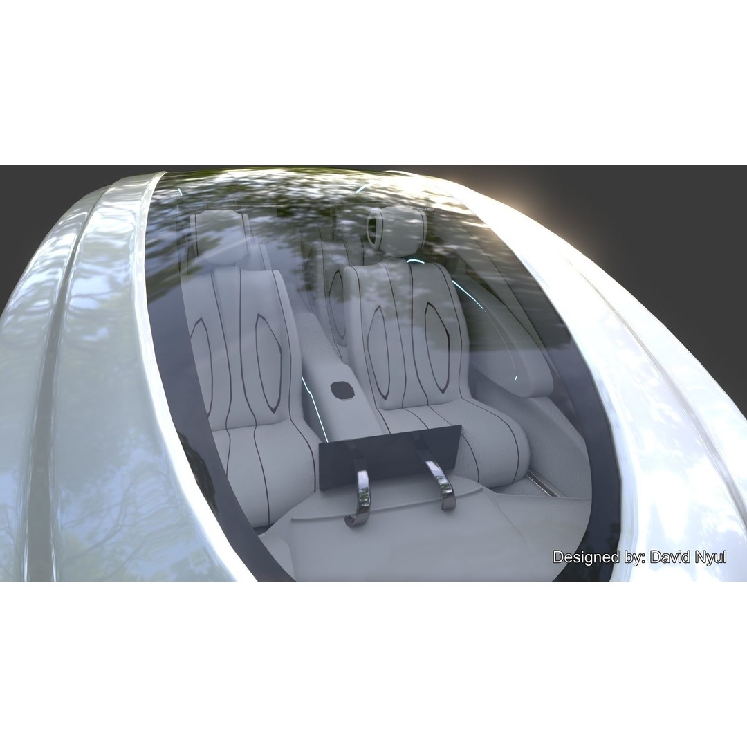 Affekta Futurex 3D Model – Sci-Fi Cyberpunk Car, Game Ready, PBR - View 19