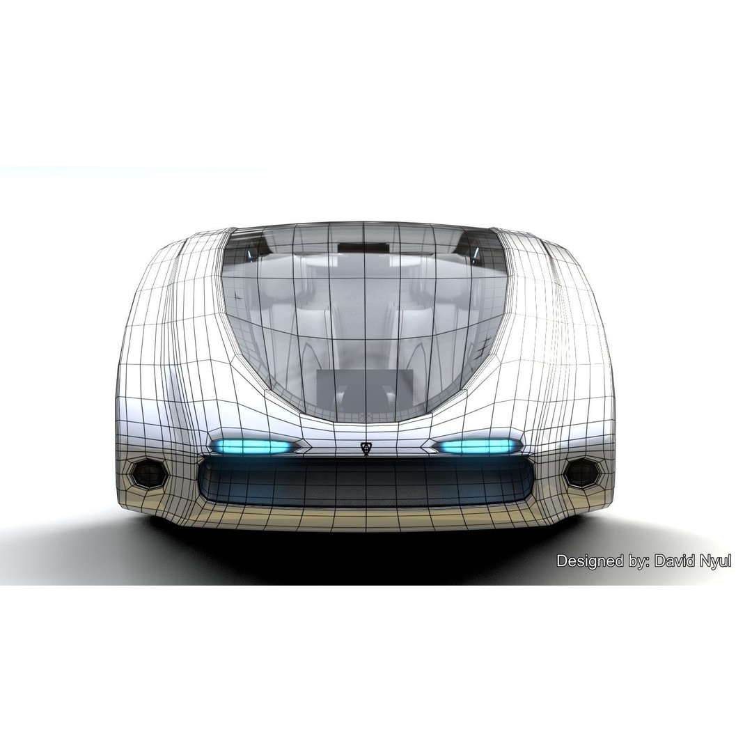 Affekta Futurex 3D Model – Sci-Fi Cyberpunk Car, Game Ready, PBR - View 20