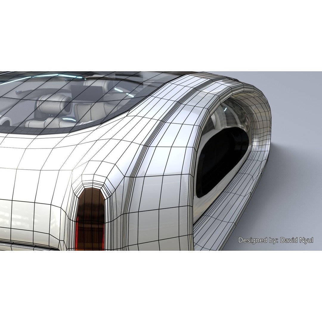 Affekta Futurex 3D Model – Sci-Fi Cyberpunk Car, Game Ready, PBR - View 22