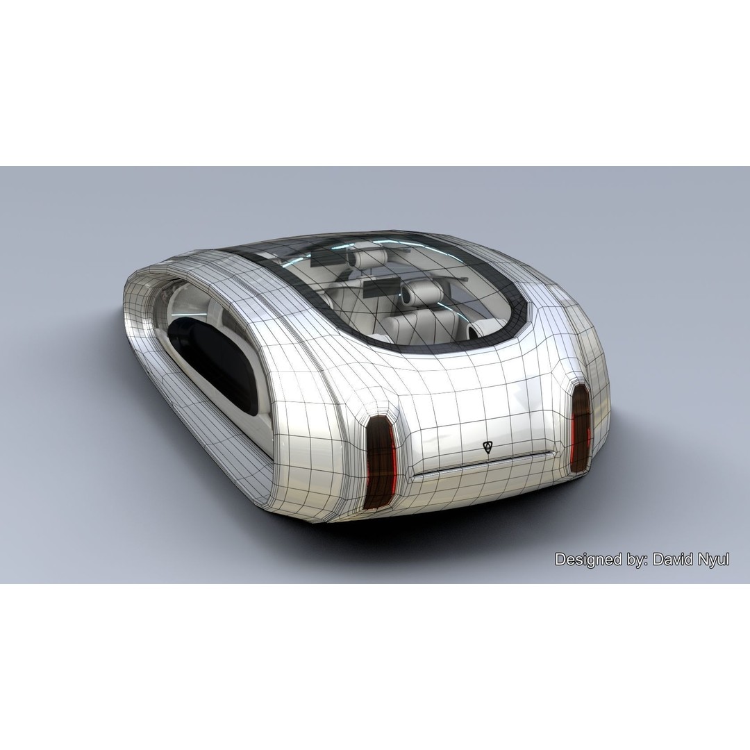 Affekta Futurex 3D Model – Sci-Fi Cyberpunk Car, Game Ready, PBR - View 23