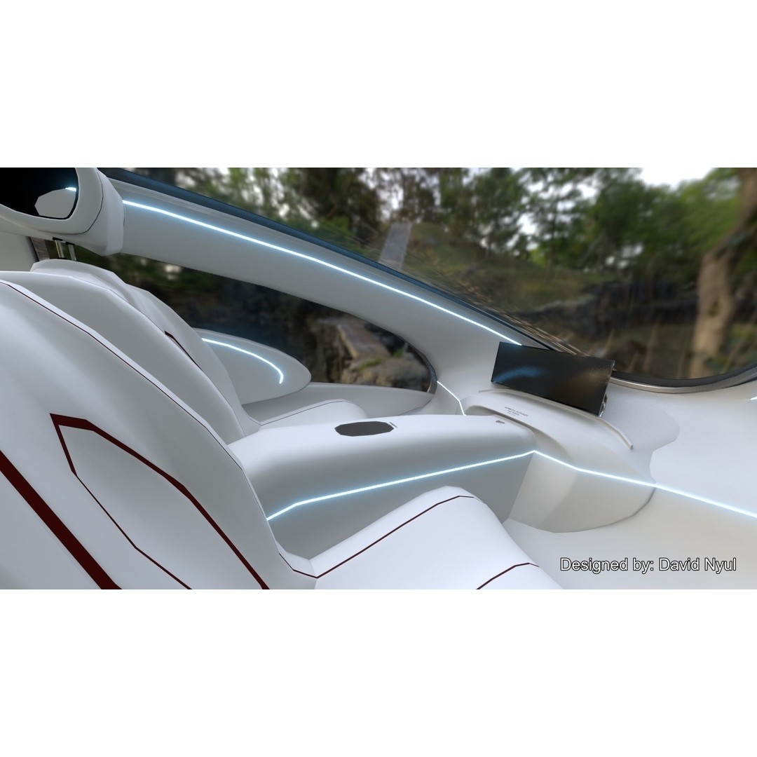 Affekta Futurex 3D Model – Sci-Fi Cyberpunk Car, Game Ready, PBR - View 3