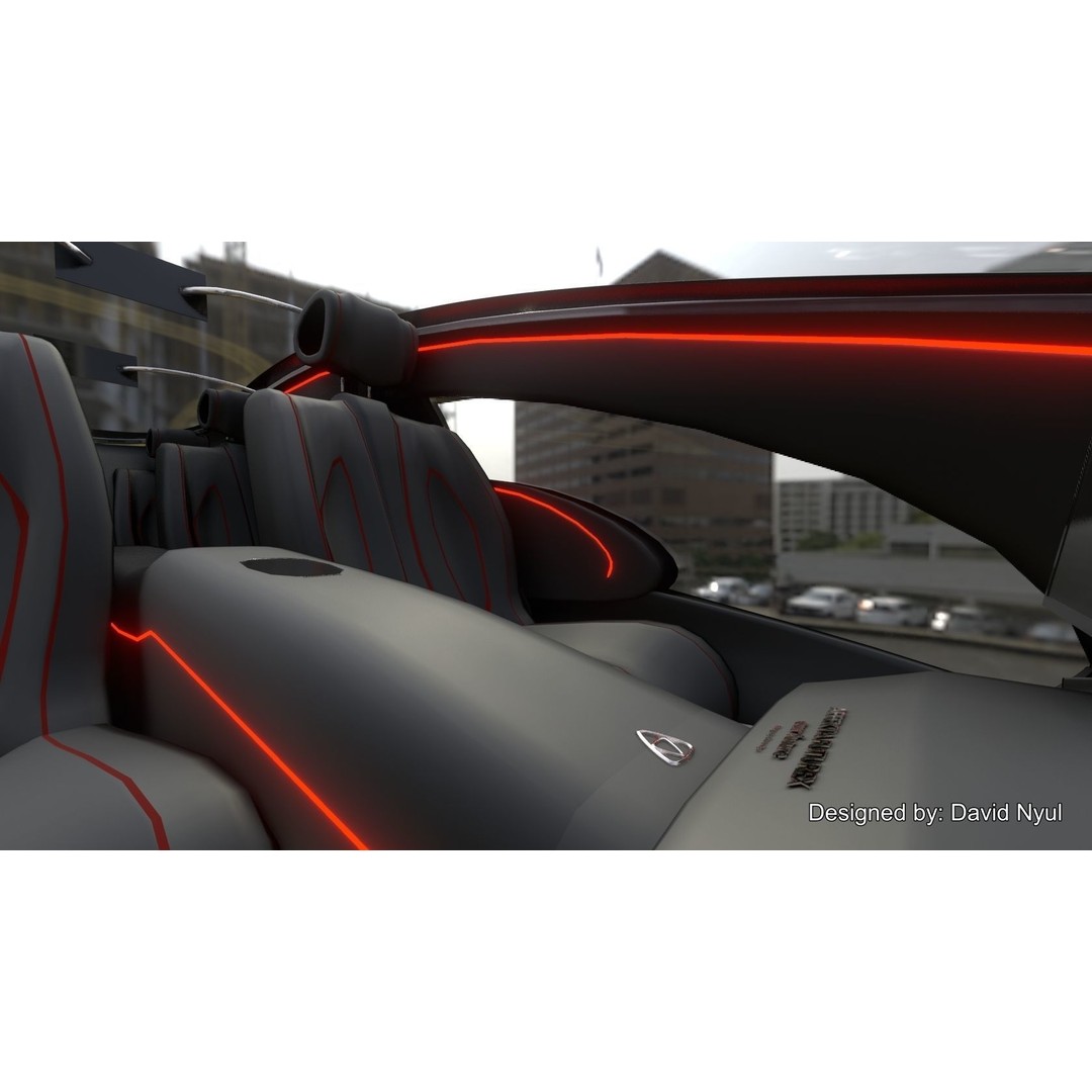 Affekta Futurex 3D Model – Sci-Fi Cyberpunk Car, Game Ready, PBR - View 6