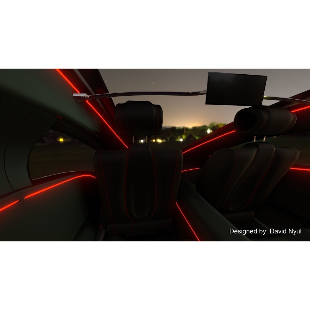 Affekta Futurex 3D Model – Sci-Fi Cyberpunk Car, Game Ready, PBR - View 8