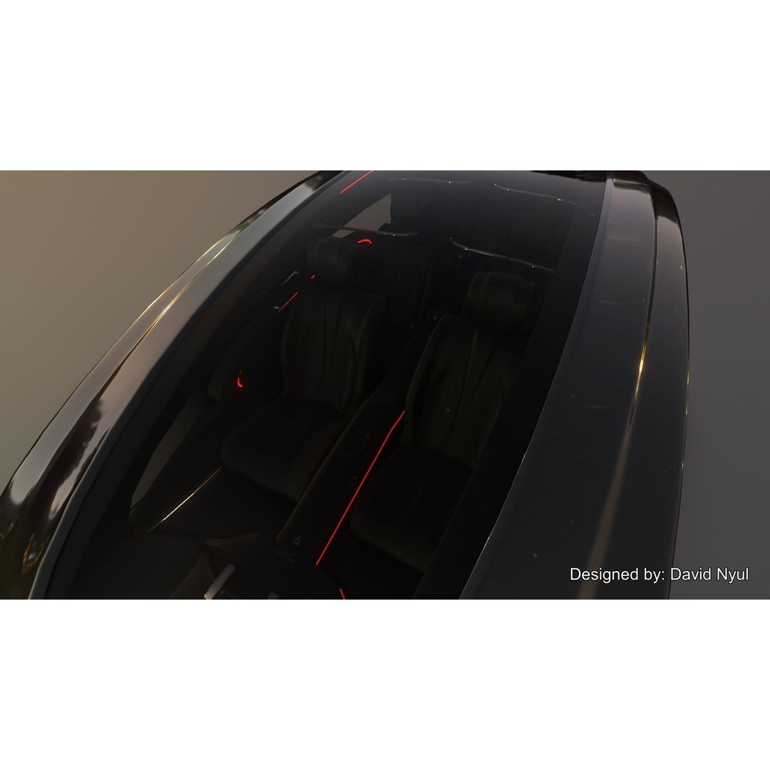 Affekta Futurex 3D Model – Sci-Fi Cyberpunk Car, Game Ready, PBR - View 9