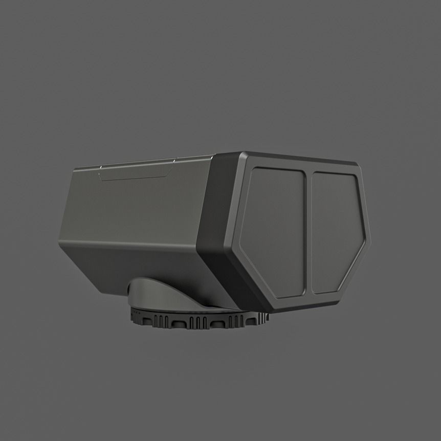 Sci-Fi Gun Barrel Set 3D Model – Futuristic Weapon Kit, FBX & OBJ - View 11