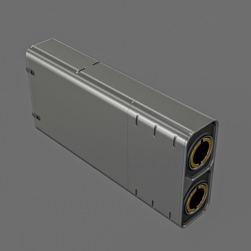 Sci-Fi Gun Barrel Set 3D Model – Futuristic Weapon Kit, FBX & OBJ - View 12