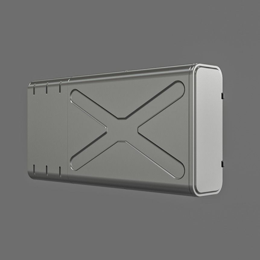 Sci-Fi Gun Barrel Set 3D Model – Futuristic Weapon Kit, FBX & OBJ - View 14